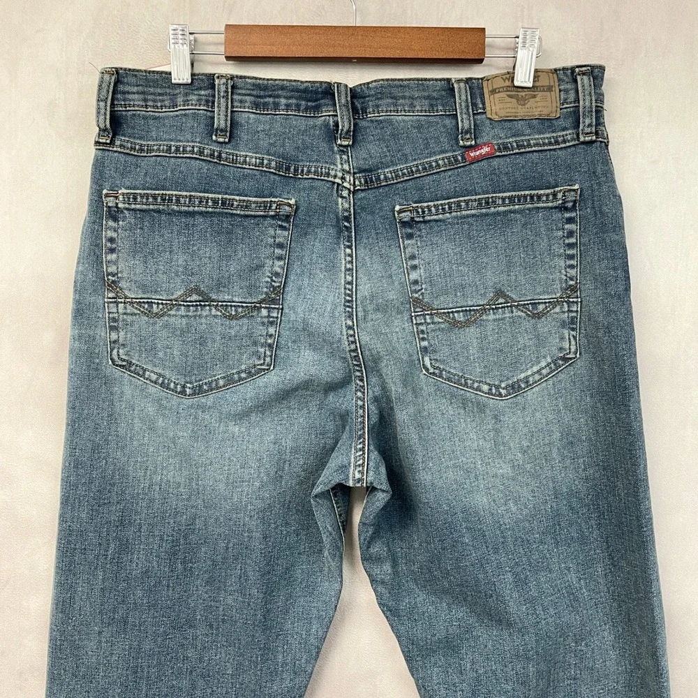 Wrangler Mens Relaxed Bootcut Jeans Size 34x34 Stretch Workwear Western Heritage